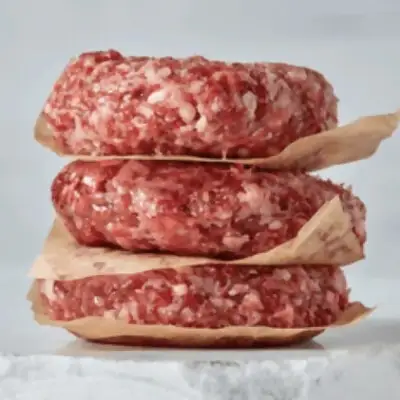 国産大雪高原牛100%ハンバーグ 男前な超粗挽き150g×2個  冷凍  発酵の力で旨み凝縮 ガクヤバーガー監修