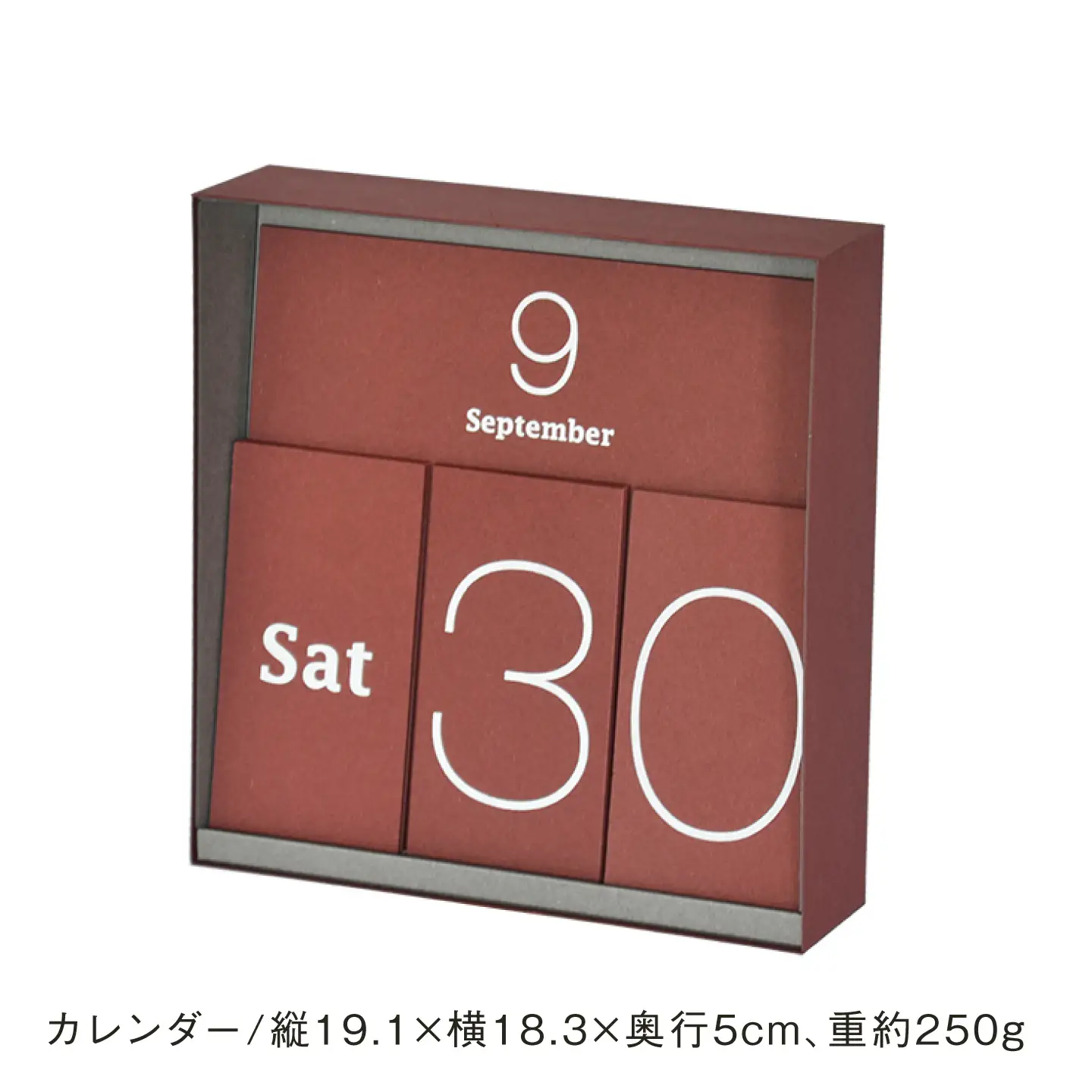 紙のインテリアenough 時計 カレンダー 2点セット レッド[ZA42]