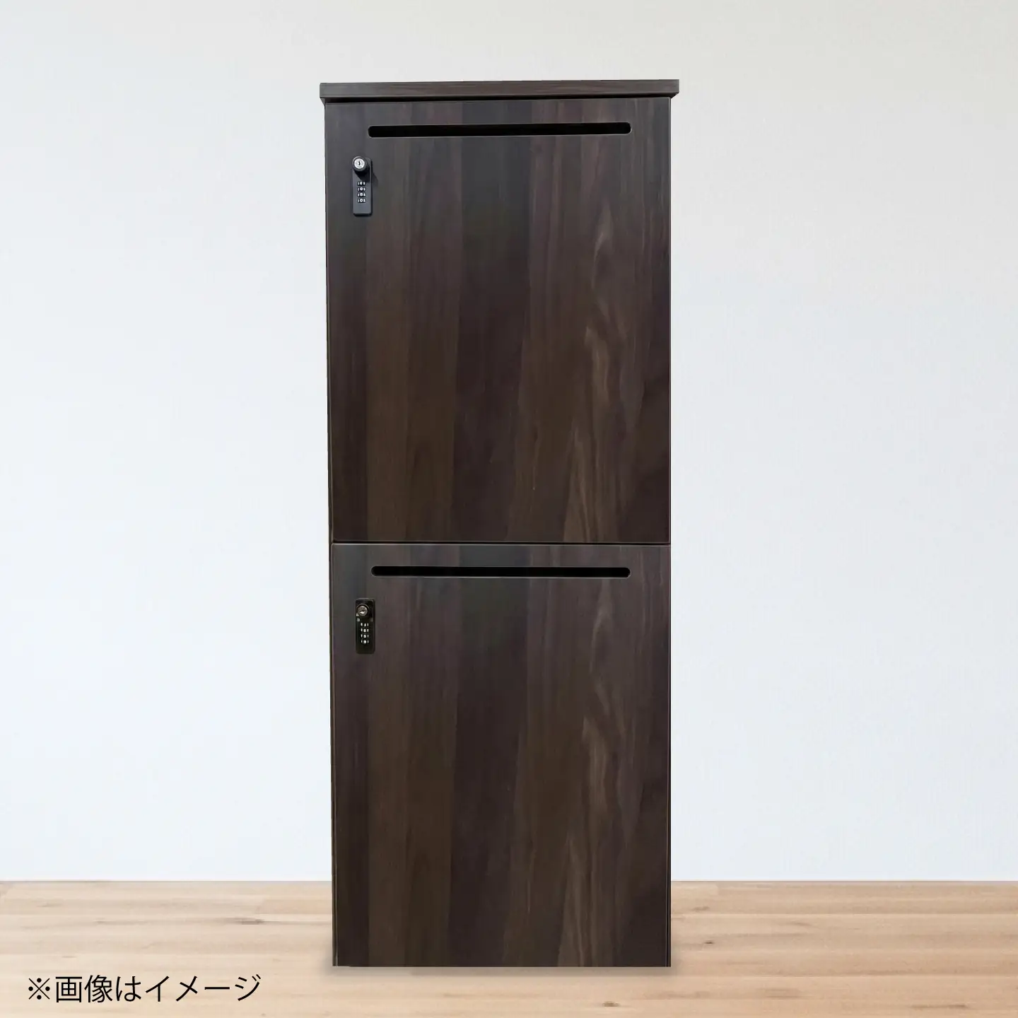 【2段/黒木目】 パーソナルロッカー 2段 RGP4545-2 黒木目色 ロッカー 収納 木製 愛西市 / タック株式会社[AEAH028-2]