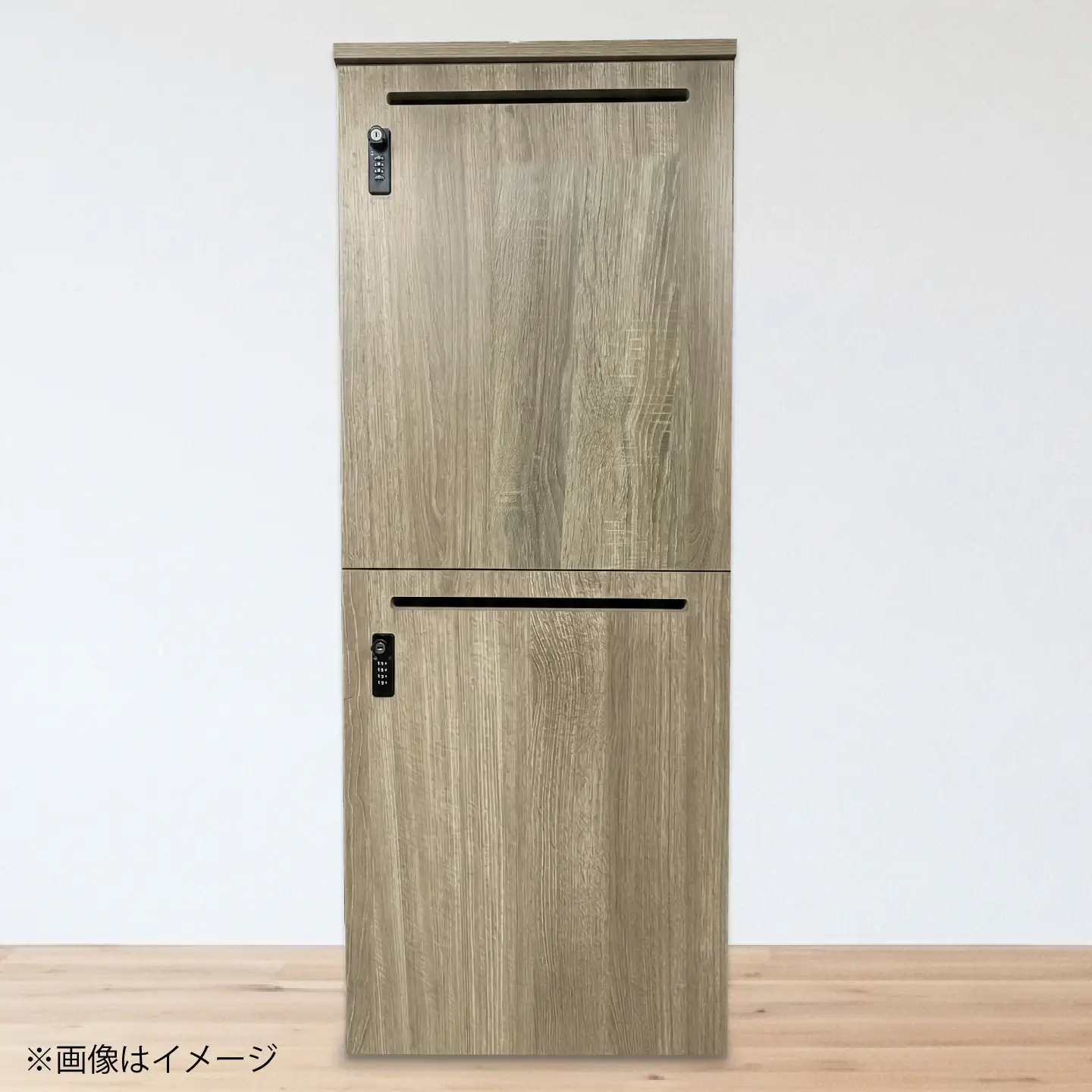 【2段/古木調】 パーソナルロッカー 2段 RGP4545-2 古木調 ロッカー 収納 木製 愛西市 / タック株式会社[AEAH028-5]