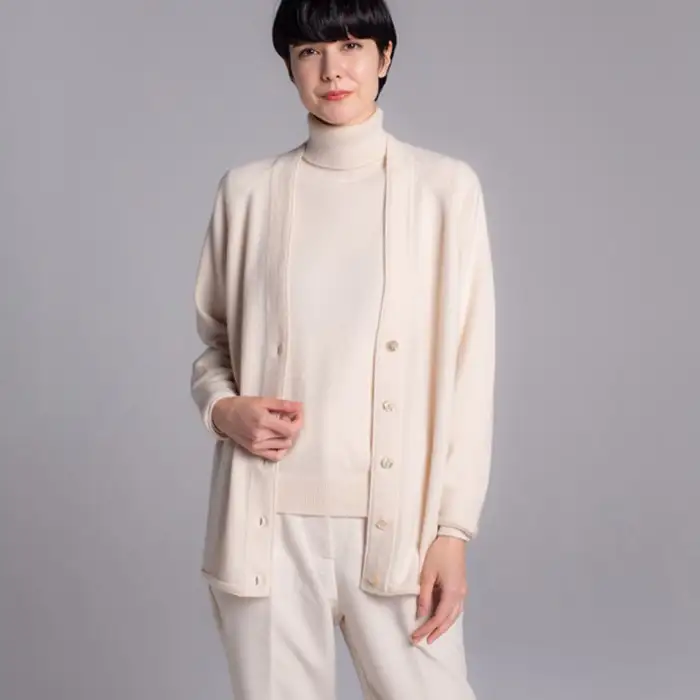 【期間限定(～8/31) エシカルプライス 】【 UTO カシミヤ 】レディース ベビーカシミヤ 100% リラックス ラグラン カーディガン 岩手県 北上市 X0074R0805 ユーティーオー cashmere カシミヤ