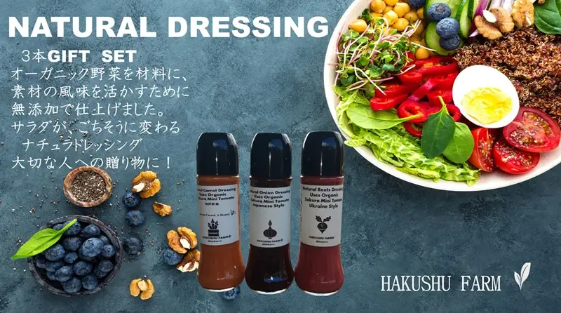 Natural Dressing 無添加ドレッシングの詰め合わせ3本セット [h019]