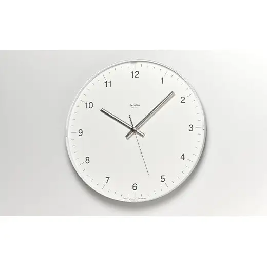 Biome clock LC24-16 WH(snow) ホワイト Lemnos レムノス  時計 とけい 秒針 子ども部屋 掛け時計 入学祝い 誕生日プレゼント おしゃれ インテリア 日本製 富山県 高岡市 FAD-2005