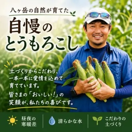 朝採り出荷　長野県茅野市産　とうもろこし　計約4kg【配送不可地域：離島・北海道・沖縄県】【1746415】