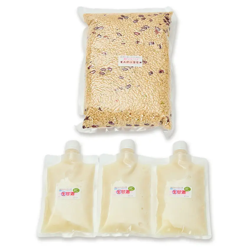 《7点計5種》免疫力が気になる方におすすめ　発酵食品セット　即席味噌・漬物・甘酒・小豆玄米・薪釜塩【配送不可地域：離島】【1726951】
