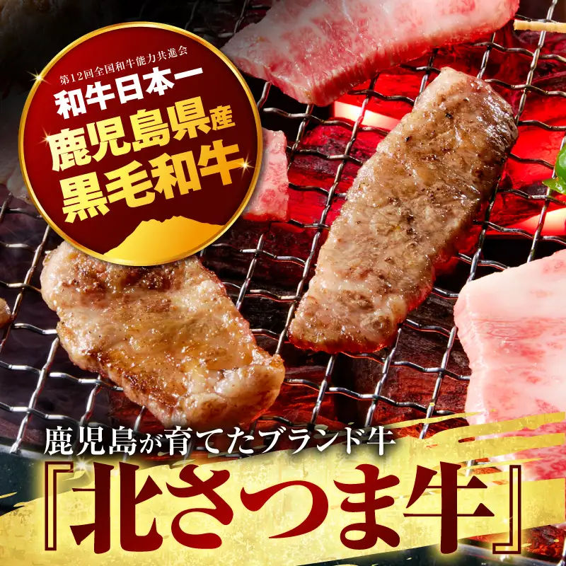 北さつま牛 カルビ 焼肉用 K137-006 バラ肉 牛肉 黒毛和牛 BBQ