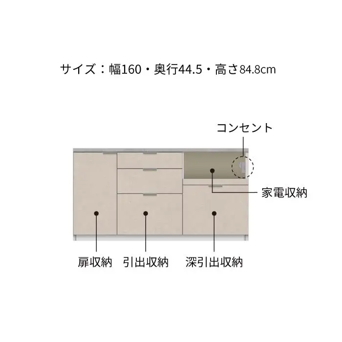 キッチンボード RL-S1600R下台 [No.1229] ／ 家具 インテリア 岐阜県