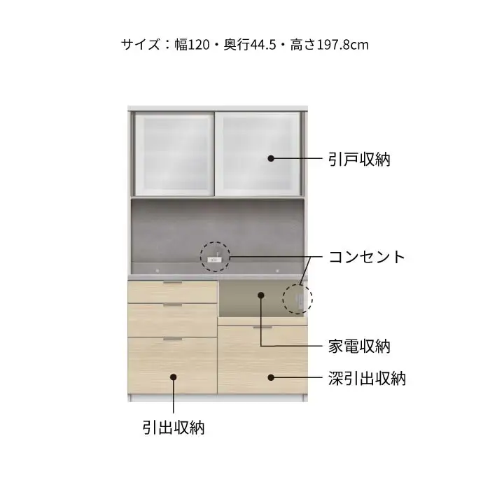 キッチンボード RLH-S1200R [No.1244] ／ 家具 インテリア 岐阜県