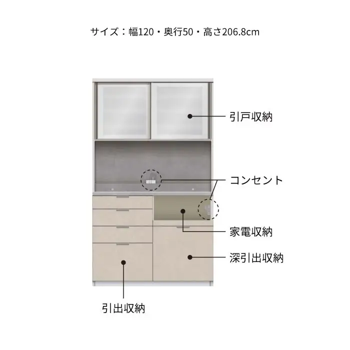 キッチンボード RUH-1200R [No.1254] ／ 家具 インテリア 岐阜県
