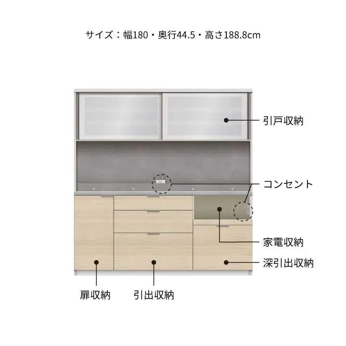 キッチンボード RL-S1800R [No.1276] ／ 家具 インテリア 岐阜県