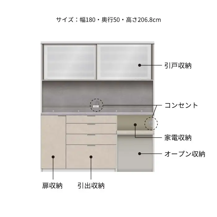 キッチンボード RUH-1802R [No.1281] ／ 家具 インテリア 岐阜県