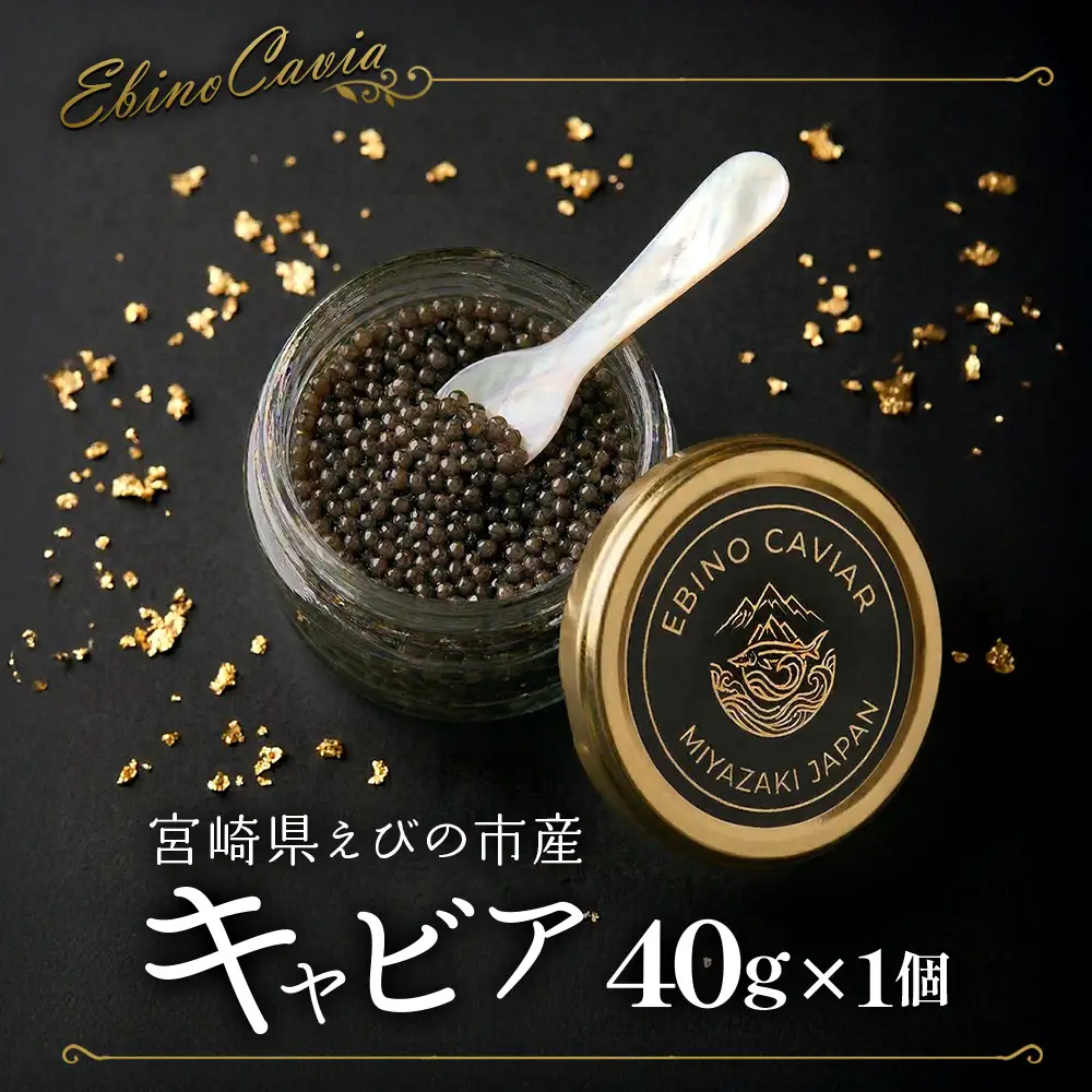 【ふるさと納税】キャビア 国産 40g 冷凍 宮崎県 えびの市産