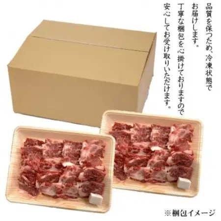 飛騨牛カルビ焼肉用 計1000g(500g×2パック)　小分け　牛脂付き【配送不可地域：離島】【1745858】