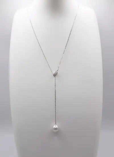 2169 SV 南洋白蝶真珠11.3㎜　60㎝ロングペンダントネックレス
