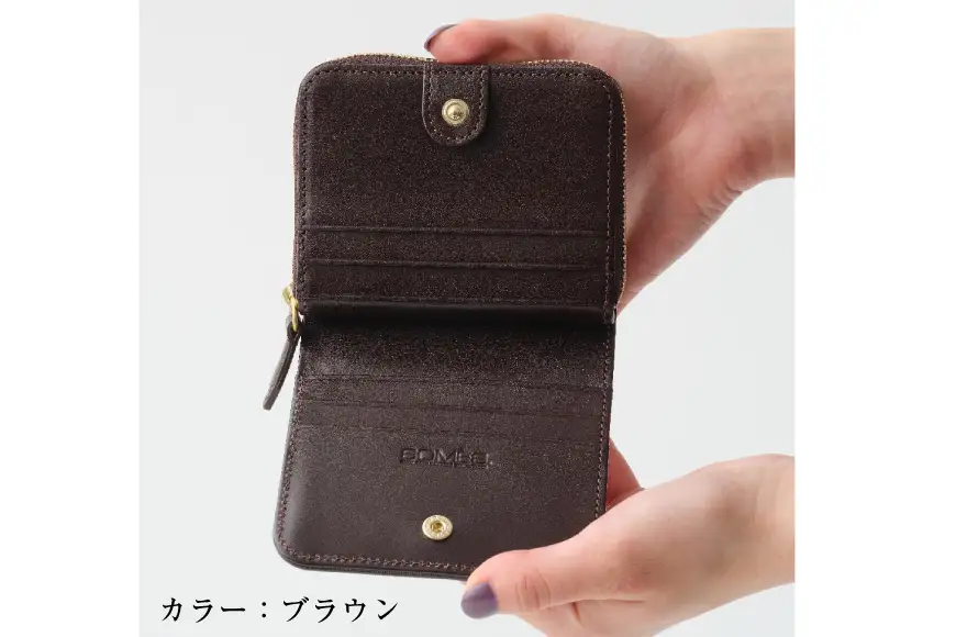 SOMES 財布 PT-85 二つ折り財布 ネイビー