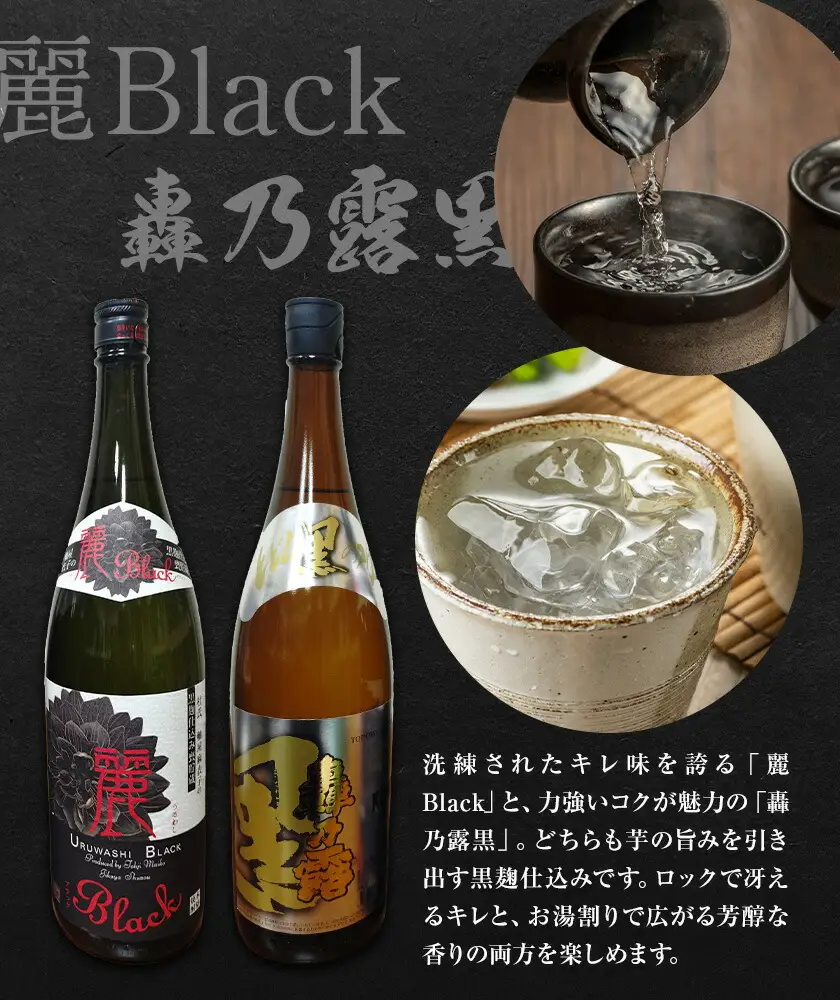 厳選芋焼酎 さつま揚げ3種 計20枚 麗Black 1.8L 轟乃露黒 1.8L 杉元酒店 戸木田商店《30日以内に出荷予定(土日祝除く)》鹿児島県 さつま町 鹿児島名物 名産品 酒 焼酎 郷土料理 お酒 さつま揚げ