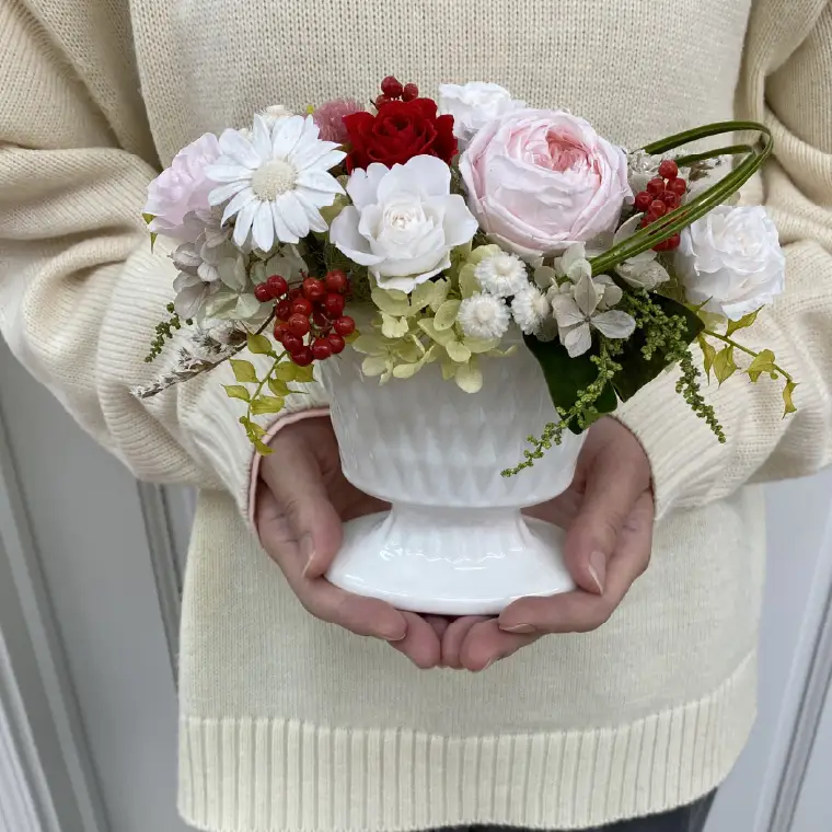 プリザーブドフラワー　シャルマン【埼玉県 春日部市 ピンク系 可愛い インテリア雑貨 女性向け ギフト お祝い 華やか】（AJ282）