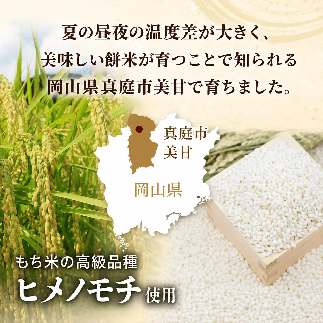 【岡山県真庭市】勝山の力米 丸餅 360g（約11個）×6袋 / 餅 もち 丸もち 個包装 食べ切りサイズ 長期保存 真庭産 ヒメノモチ ひめのもち 【mwgk004-01】