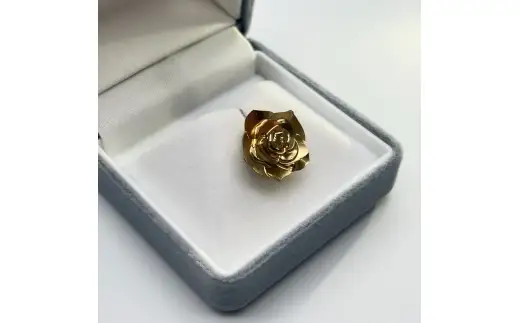 とよかわバラの真鍮襟バッジ 【 Lapel Rose 】