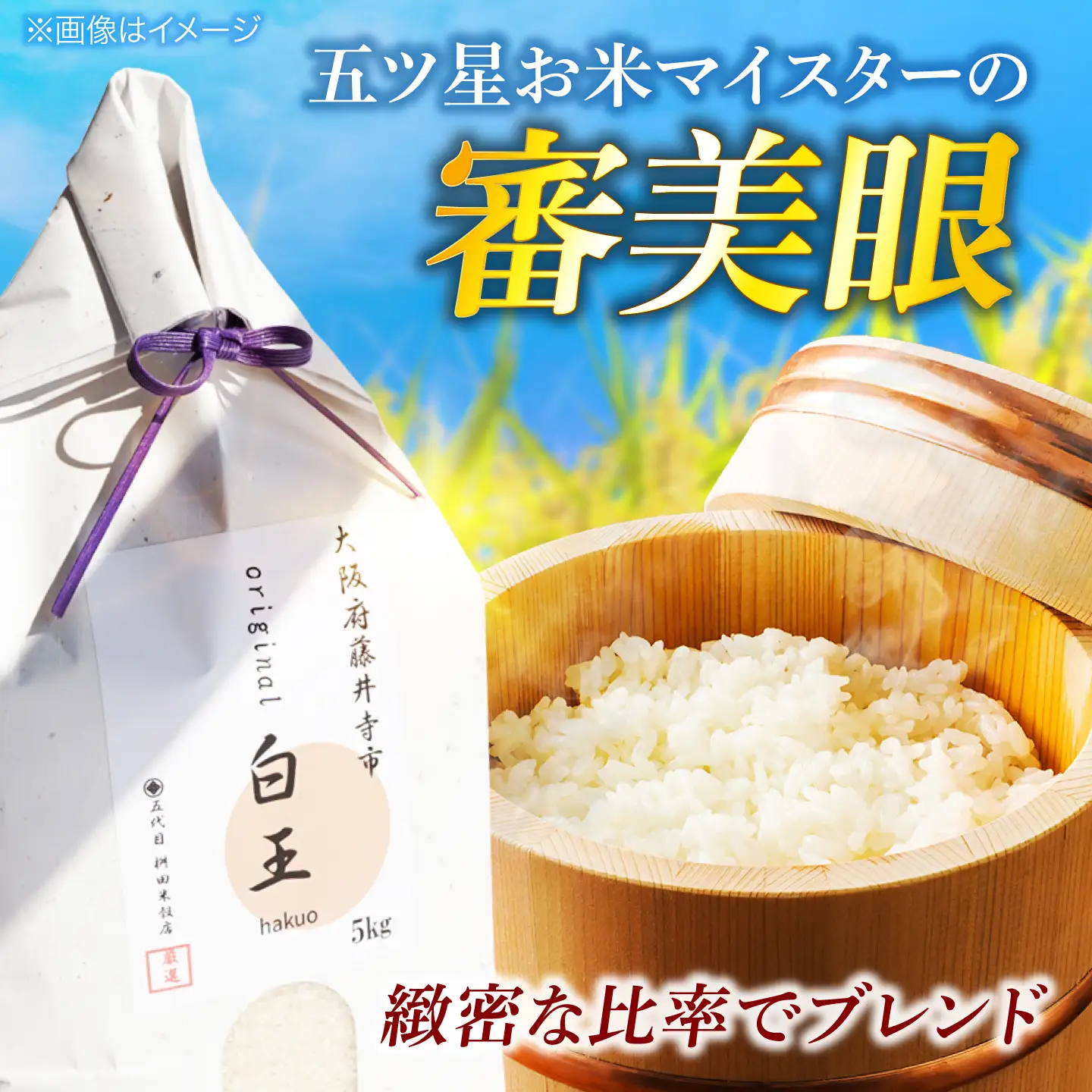 【全3回定期便】 お米 白王(HAKUO) 10kg（5kg×2個） / 米 コメ こめ お米 おこめ ご飯 ごはん ゴハン オリジナル米 ブランド米 白米 精米 魚沼 魚沼産 魚沼市 大阪府 藤井寺市 お米マイスター 国産お弁当 人気 おすすめ /大阪府藤井寺市/ 桝田米穀店[BLAZ006]
