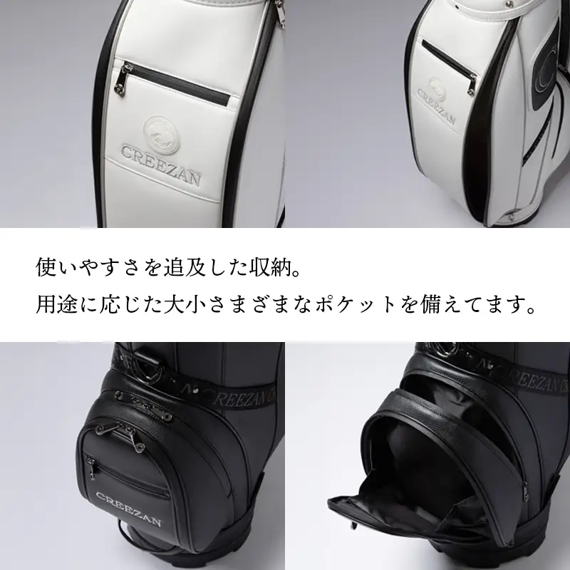CREEZAN GOLF ゴルフバッグ クリーザンゴルフ キャディーバッグ CCGJ-018 ブラック / キャディバッグ ゴルフ用品 メンズ レディース
