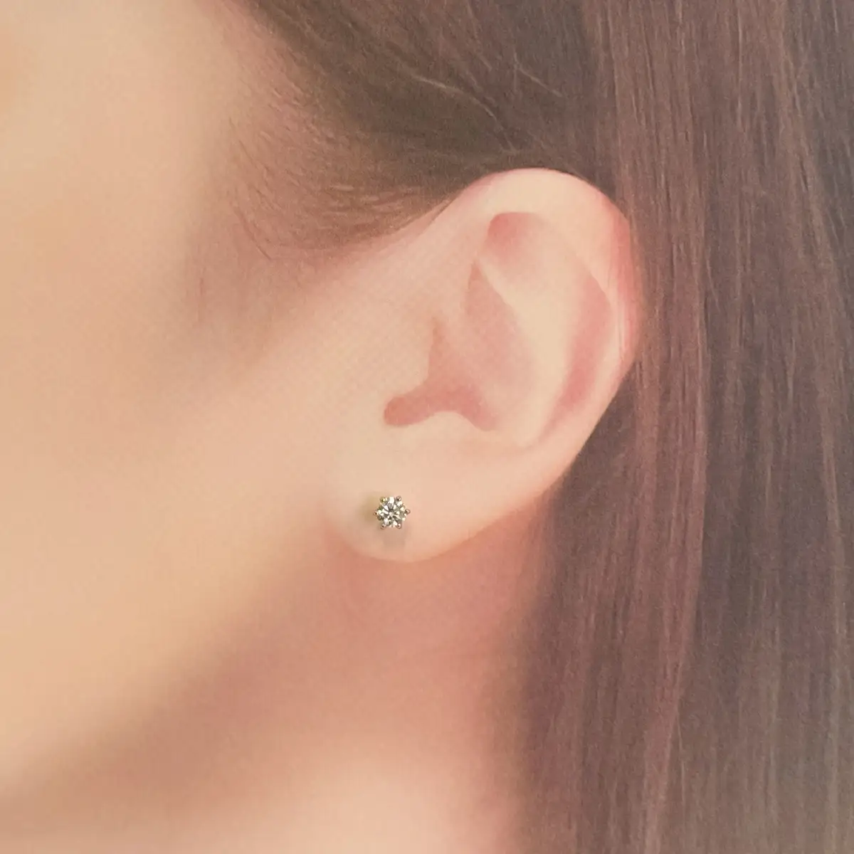 Pt900製 天然ダイヤモンド『ユニセックス・シングルピアス』【0.30ct】Hカラー/SI/GOODクラス 一粒※鑑別書(カード)付 ALPER120