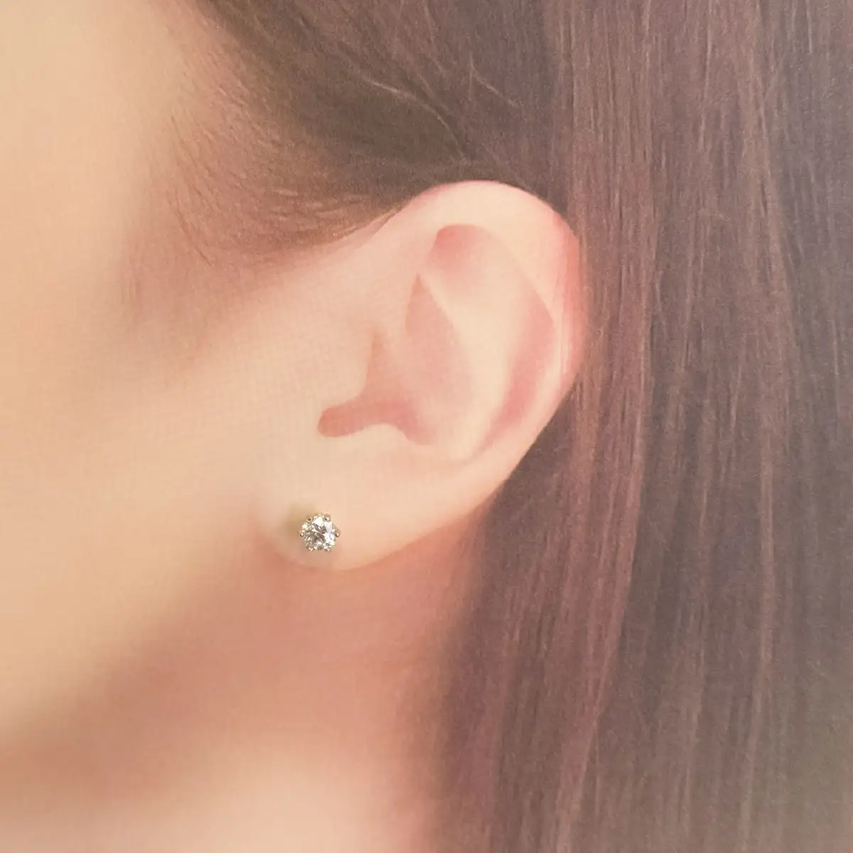 Pt900製 天然ダイヤモンド『ユニセックス・シングルピアス』【0.50ct】Hカラー/SI/GOODクラス 一粒※鑑別書(カード)付 ALPER121