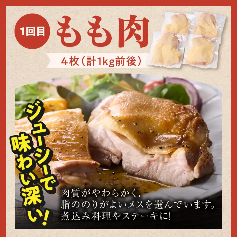 S081-T03_【定期便3回】幻の地鶏 天草大王 3種(もも肉、骨付きモモ肉、炭火焼)約2.3kg
