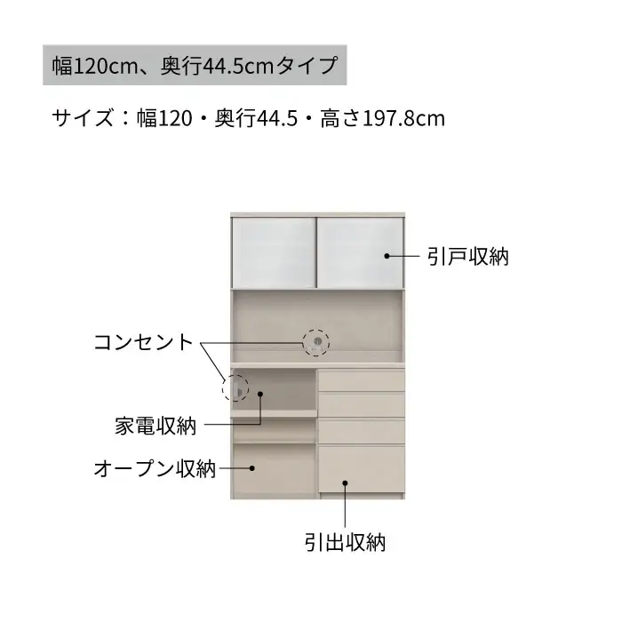 キッチンボード YS-S1202R [No.1316] ／ 家具 インテリア 岐阜県