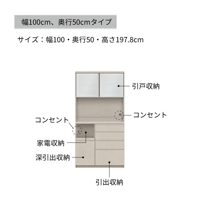 キッチンボード YS-1000R [No.1317] ／ 家具 インテリア 岐阜県