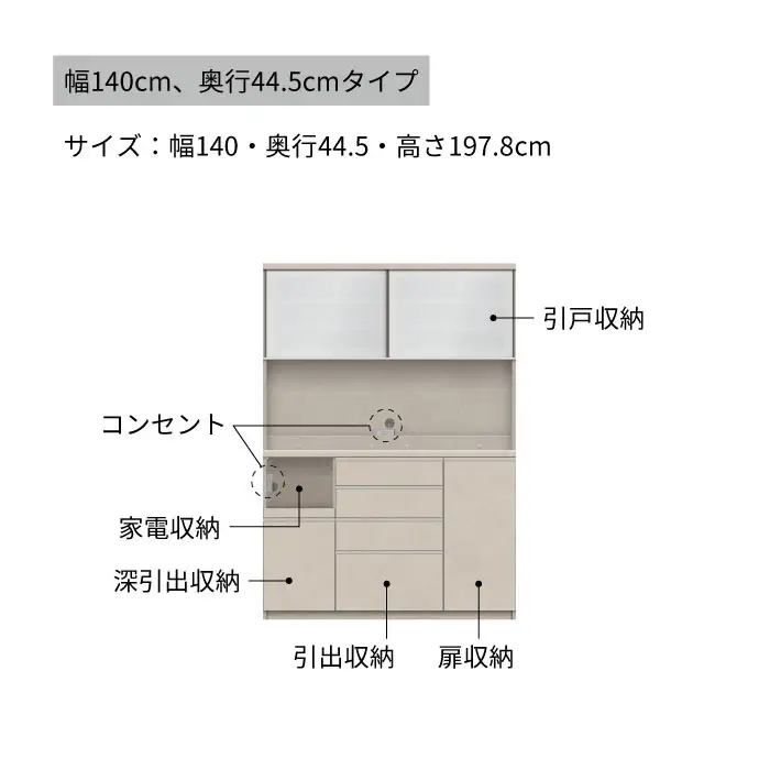 キッチンボード YS-S1400R [No.1324] ／ 家具 インテリア 岐阜県