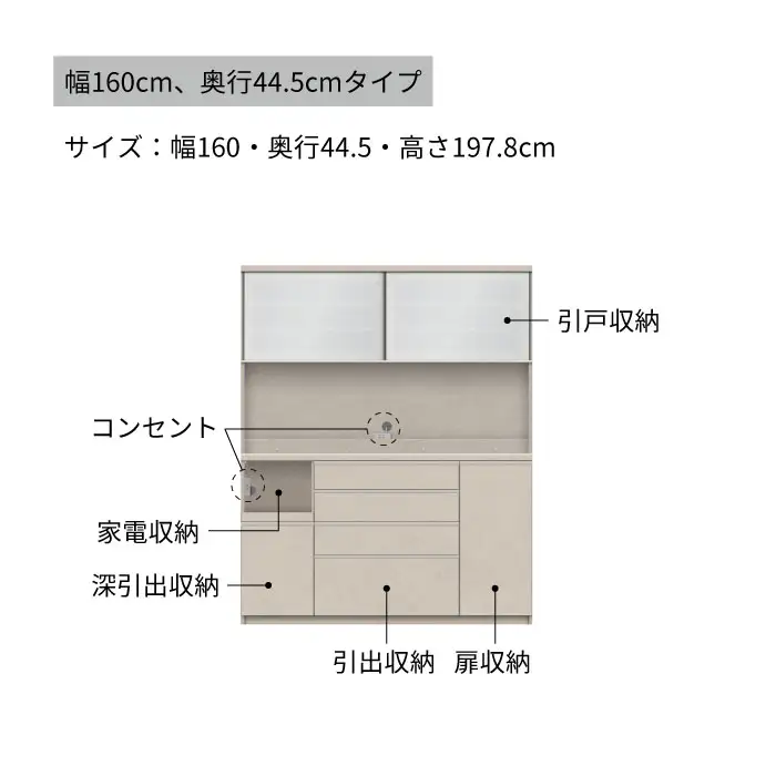 キッチンボード YS-S1600R [No.1327] ／ 家具 インテリア 岐阜県