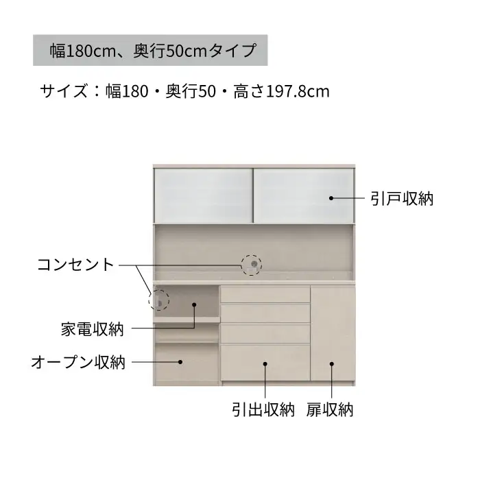 キッチンボード YS-1802R [No.1330] ／ 家具 インテリア 岐阜県