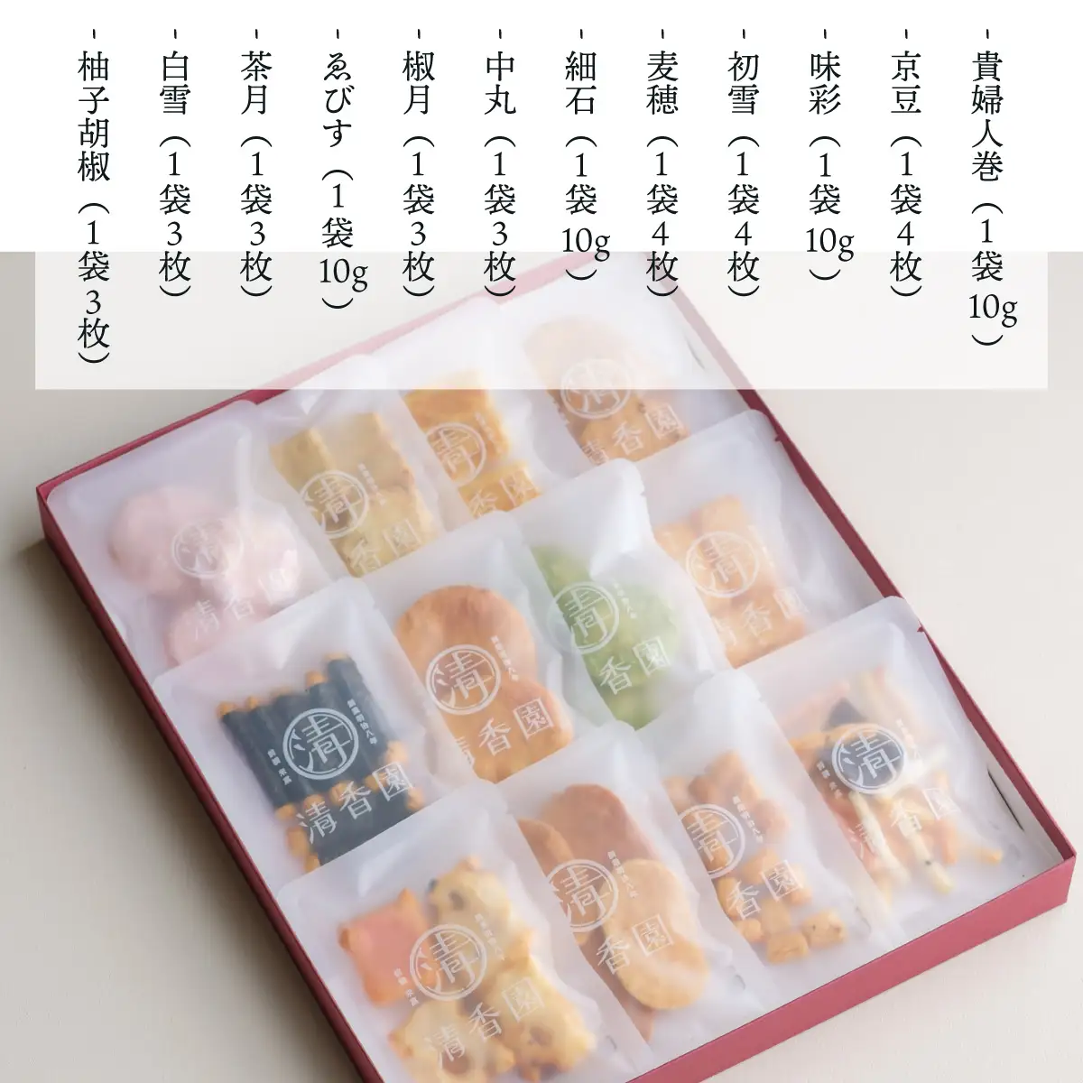 あられ詰め合わせ こころづくし 小分けパック12種 | あられ