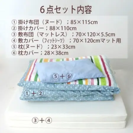 《訳あり》洗えるベビー布団 セット はじめて6点セット (サークルS)【1738456】