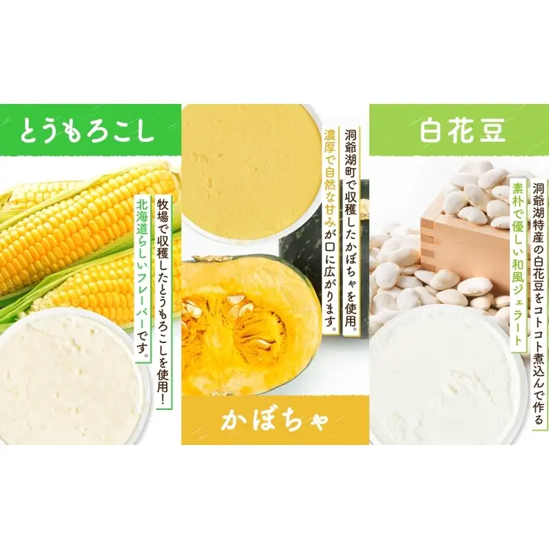 【ふるなびWEEK対象】北海道 まきばのジェラート 6種 各1個 セット ジェラート ミルク 赤しそ カムイミンタルの塩 とうもろこし かぼちゃ 白花豆 アイスクリーム 保存料不使用 シャーベット 地産地消 アイス 牛乳 氷菓 牧場 お取り寄せ グルメ お菓子