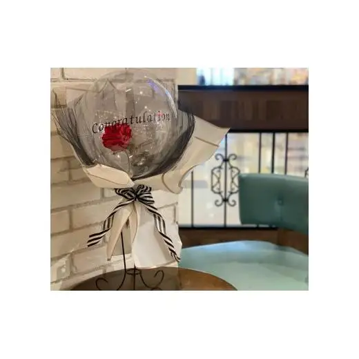 EW008 プリザーブドフラワー in バルーン RED ROSE
