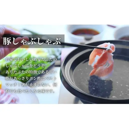 【6回定期便 総計6.0kg！真空個包装で便利】ありたぶた ロース 薄切り しゃぶしゃぶ用 6ヶ月 連続 定期便 1kg（200g×5パック）【有田まちづくり公社】佐賀県産 有田町産 ブランド豚 ありたぶた 豚 ぶた 豚肉 ロース肉 スライス 小分け 全6回 zh013