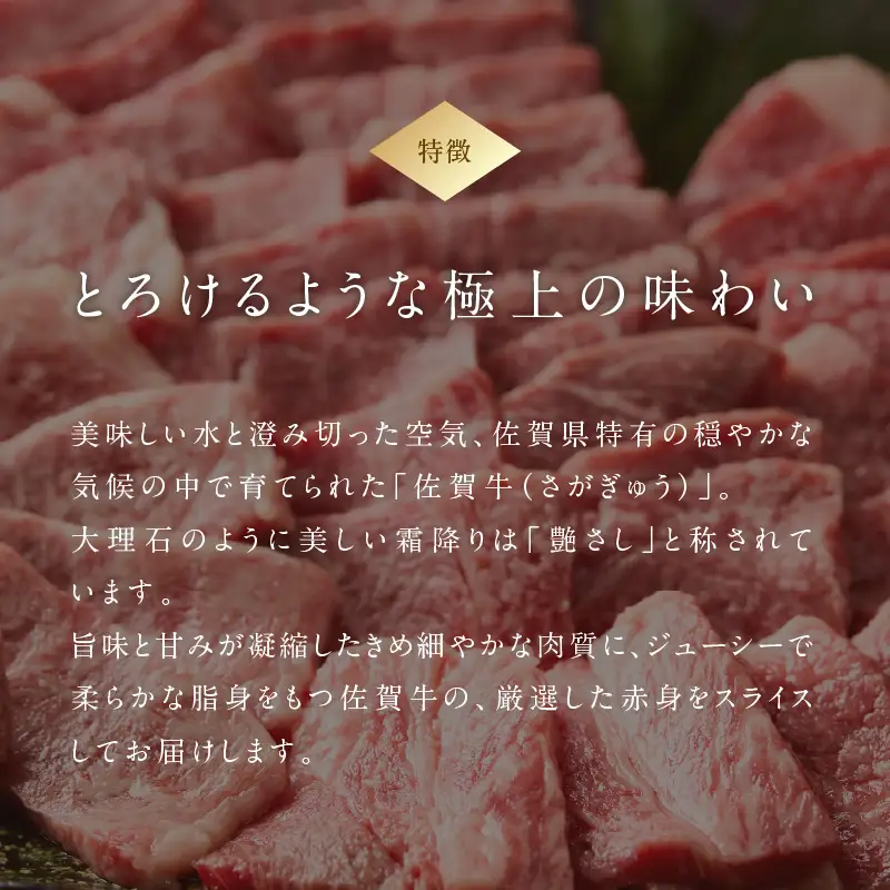 【最速配送】佐賀牛 赤身 焼肉 600g ／ 佐賀牛【C105】