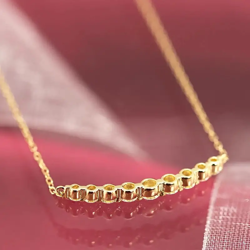 K18YG　0.30ct　ダイヤモンド　ラインペンダントp0067