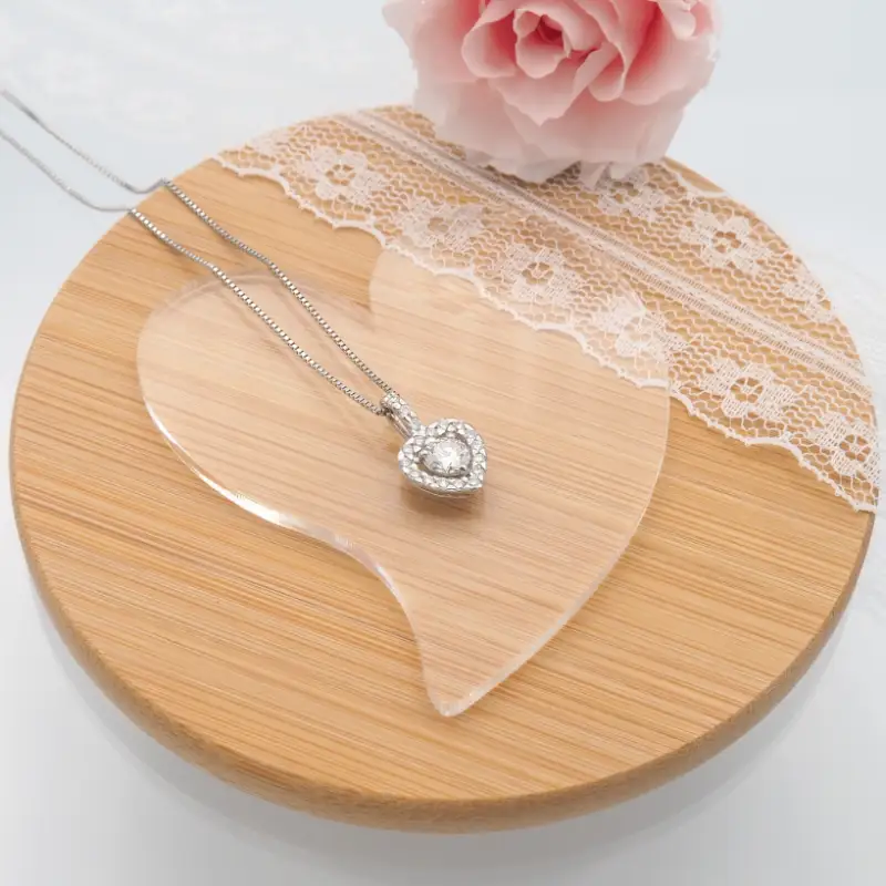 プラチナ　0.65ct　ハートダイヤモンド ペンダントネックレス　FHH-019689