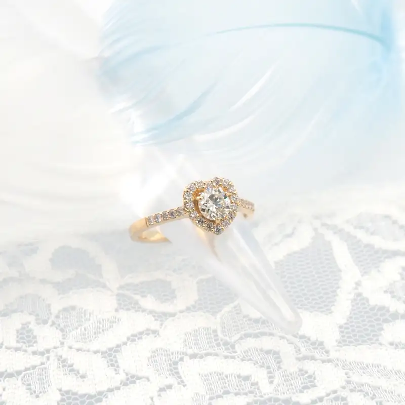 K18　0.66ct　ハートダイヤモンド リング　FHR-009694
