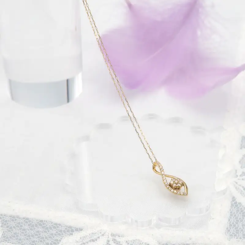 K18 0.15ct ダイヤモンド ペンダントネックレス　FHH-019982