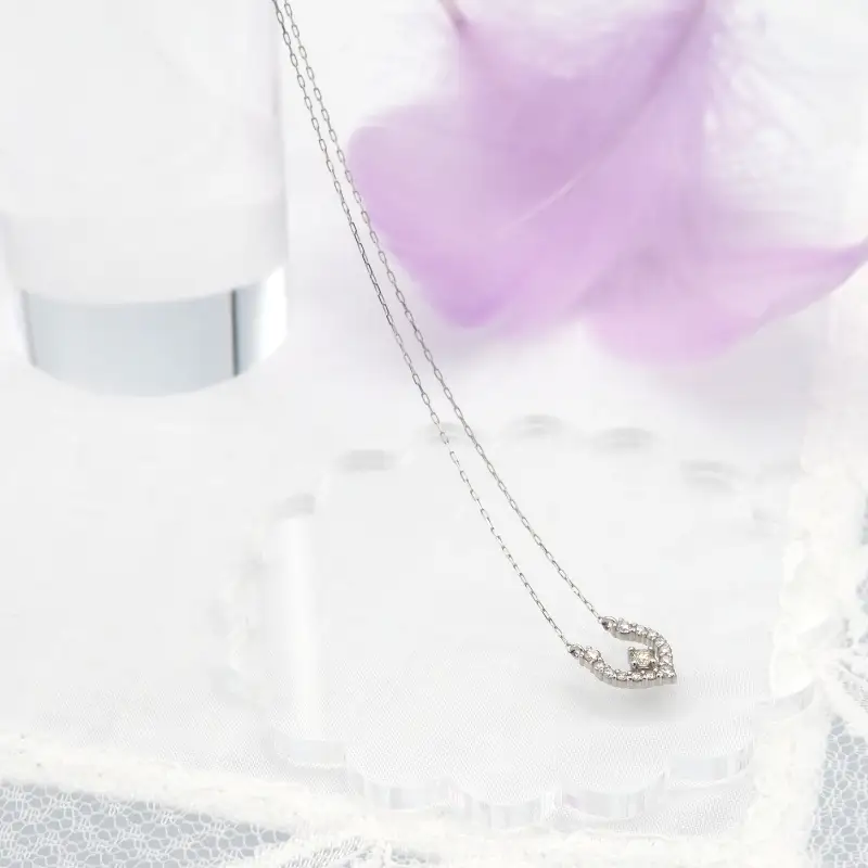 PT900/PT850 0.15ct ダイヤモンド ペンダントネックレス　FHH-019985