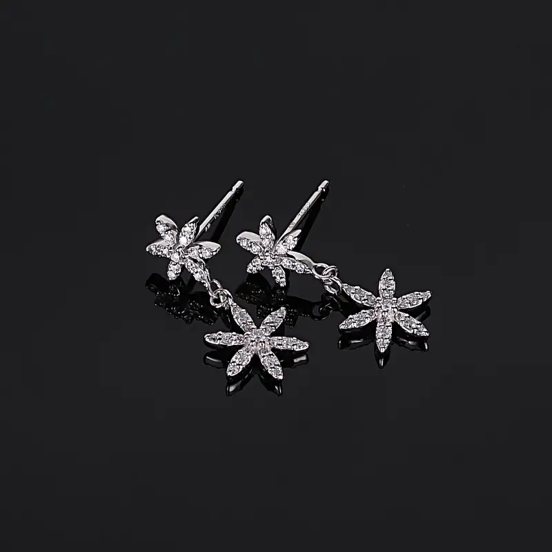 PT ダイヤ0.2ct フラワーピアス PNI-219-310PtNW