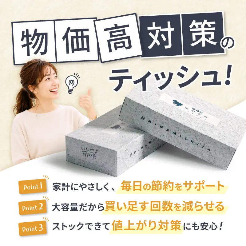 南知多町PR ティッシュ (しらすバージョン) 60個  ティッシュ ティッシュペーパー  紙 ボックスティッシュ BOX ティッシュ 日用品 消耗品 普段使い 肌触り 備蓄 生活応援 箱 必需品 家族 保管 備え しらす ボックス ティッシュ