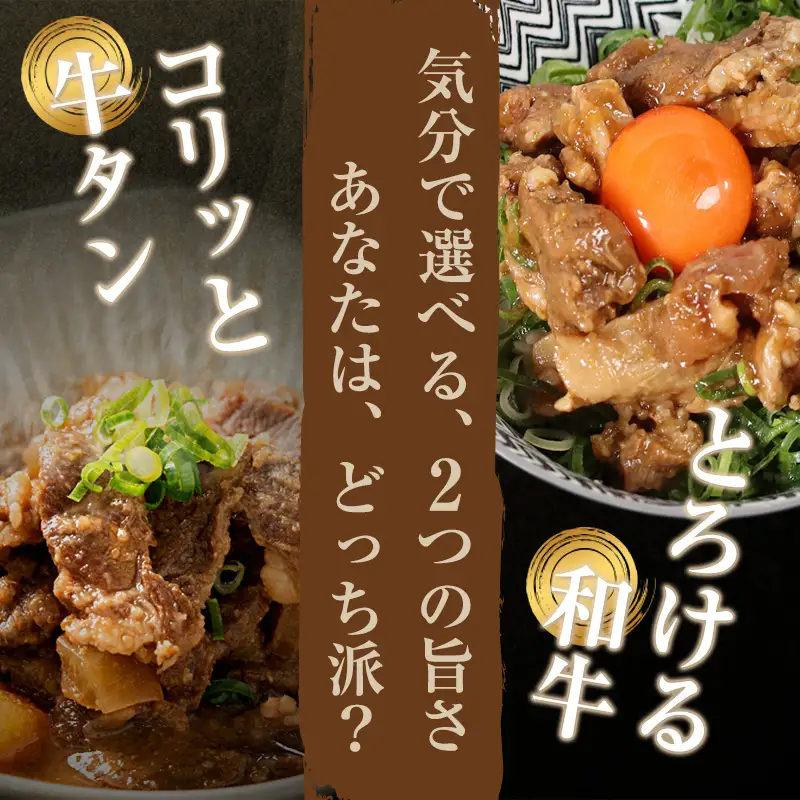 贅沢煮込み食べ比べセット A5黒毛和牛すじ煮込み × 牛タン味噌煮 計4パック