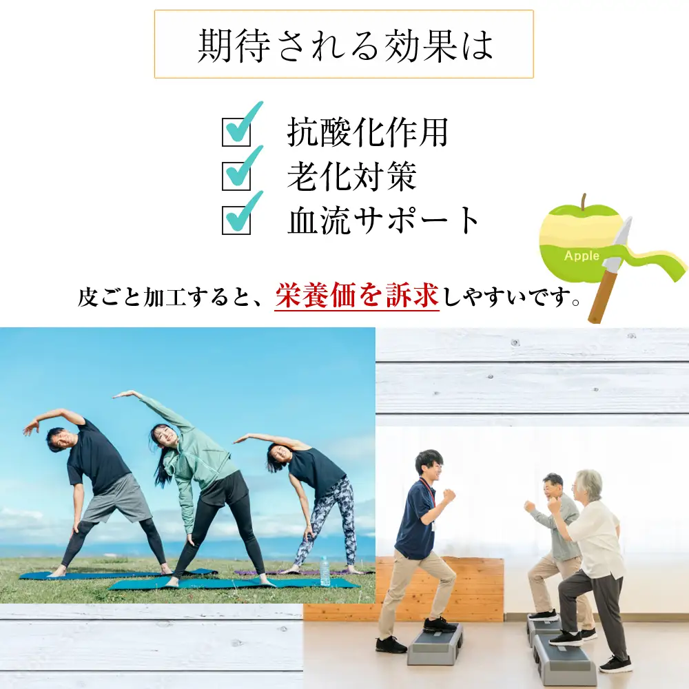 北海道余市産ドライりんご ５種類セット 食物繊維・ポリフェノール豊富 砂糖不使用 腸活 おやつ 国産無添加_Y161-0001