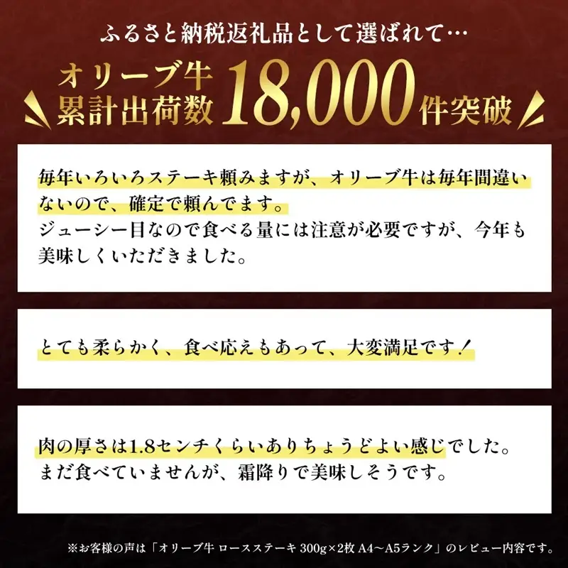 「期間限定」香川県産黒毛和牛オリーブ牛「ロースステーキ 250g×2枚」牛肉 肉 お肉 和牛 香川 香川県 東かがわ市