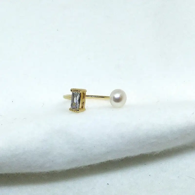 2199 真珠リング・バケットカットG（淡水本真珠・ボタン）贈り物　かわいい カジュアル エレガント アクセサリー